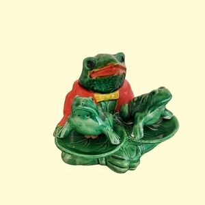 Vintage Frog Condiment Set